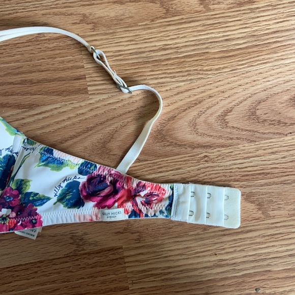 Gilly hicks white/floral bra with push-up size 34C - Picture 2 of 6
